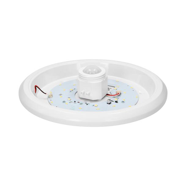 ZONDA LED EMERGENCY 12W/1,2W, plafon z czujnikiem ruchu, 800lm/80lm, IP20, 4000K, poliwęglan mleczny AD-PL-391WLPMR4 ORNO