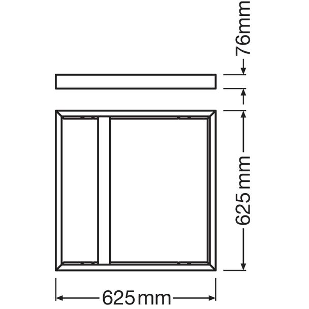 Ramka o wysokości 75mm do montażu powierzchniowego PANEL 625 SURFACE MOUNT KIT H75
