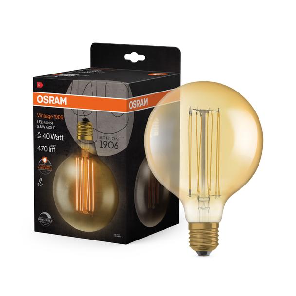 Lampa LED Vintage 1906 GOLD 125 dim 5,8W/822 E27