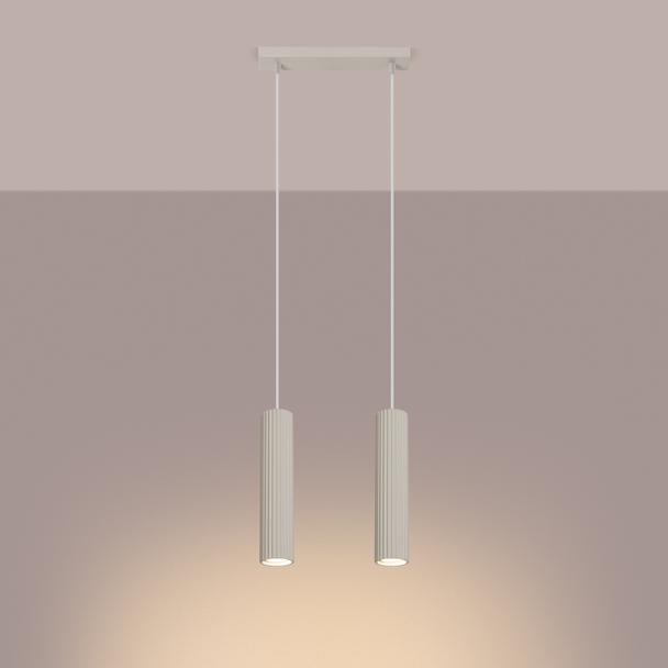 Sollux Lampa wisząca KARBON 2 beżowy SL.1593