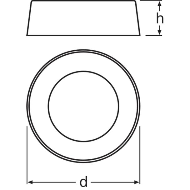 Adapter do montażu czujników CI o średnicy 50mm na suficie stałym SENSOR KIT