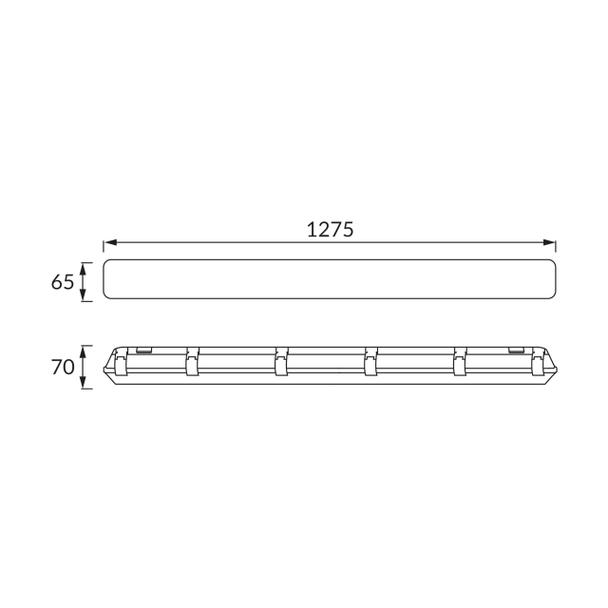 Oprawa pyłoszczelna do tub LED ARNOLD LED 1,2m 04380 IDEUS