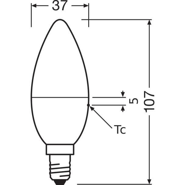 Lampa LED STAR+ CL B RGBWFR 40 dimmable via remote control 4,9W 827 E14