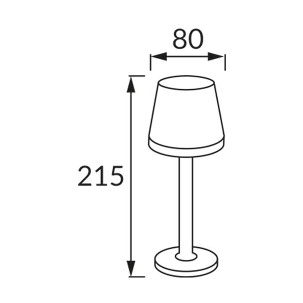 Czarna lampka solarna na taras Tulia LED 0,2W ciepłe światło 04370 IDEUS