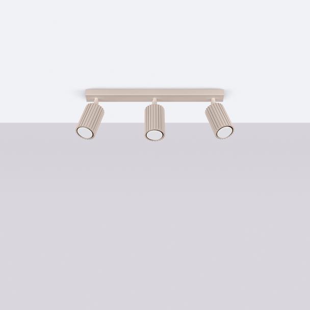 SOLLUX Plafon KARBON 3L taupe ; SL.1764