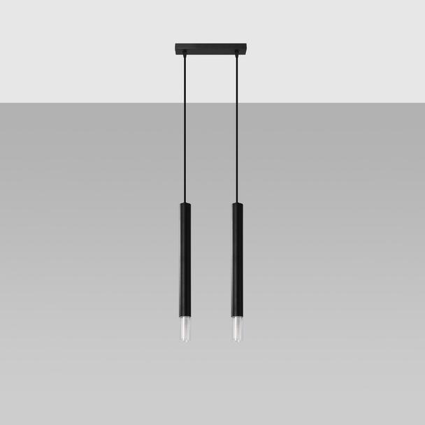 Sollux Lampa wisząca WEZYR 2 czarna SL.0961