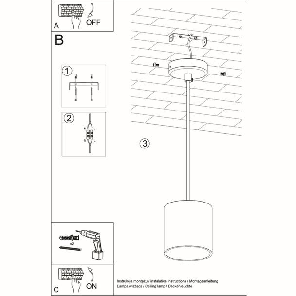 Lampa wisząca ORBIS 1 czarny