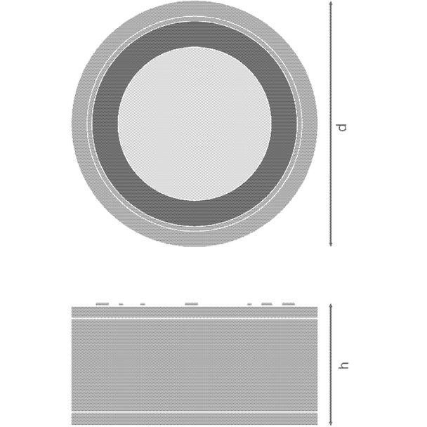Oprawa DOWNLIGHT SURFACE DN 250 P 45W 840 60D IP65 BK