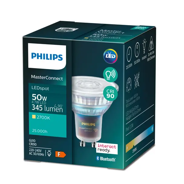Żarówka LED ściemnialna 4,7W=50W 345lm 4000K barwa neutralna MC LEDspot IA 4,7-50W GU10 940 36st. 5 9,29002E+11 PHILIPS