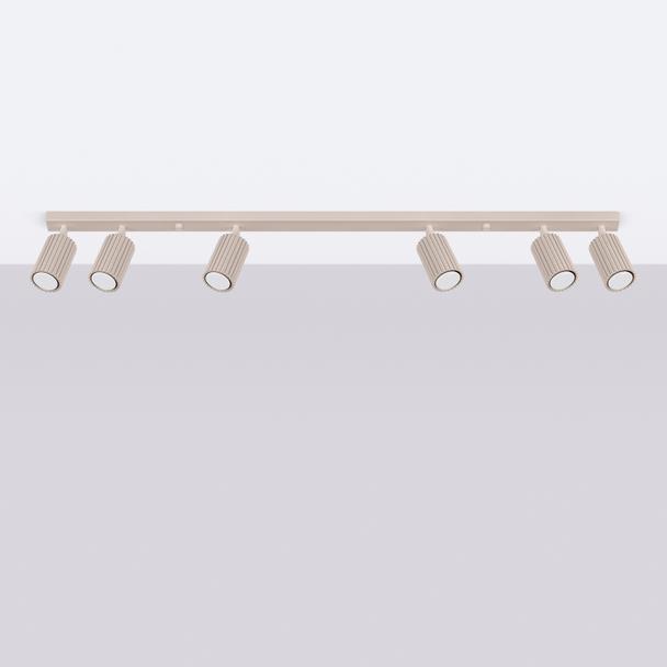 SOLLUX Plafon KARBON 6L taupe ; SL.1766
