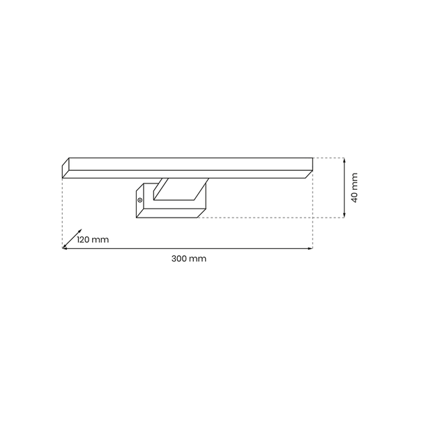 kinkiet łazienkowy nad lustro LED Shine Chrome 7W 490lm 4000K IP44 ML029 Milagro