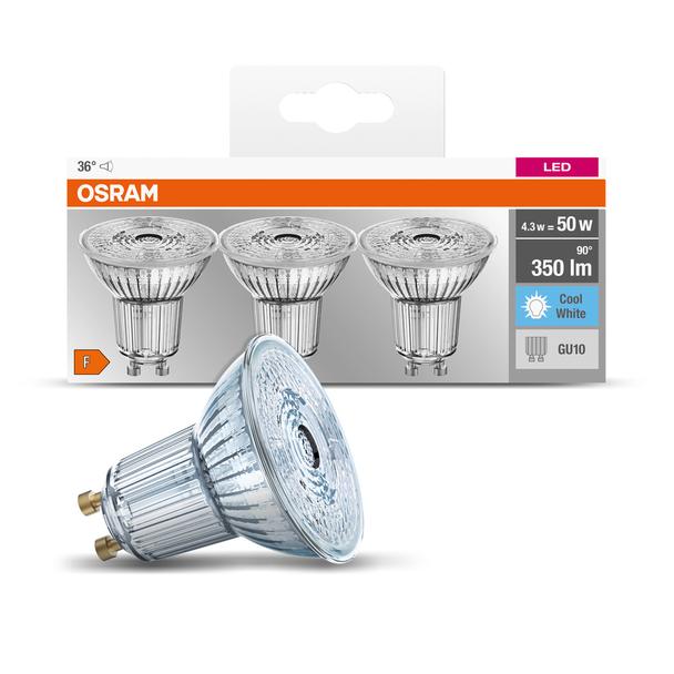 Lampa LED BASE PAR16 50 36 4,3W/840 230V GU10 FS3 OSRAM