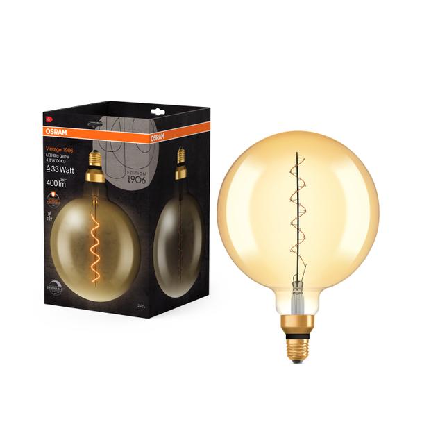 Lampa LED Vintage 1906 GOLD 200 dim 4,8W/822 szkło przezroczyste E27