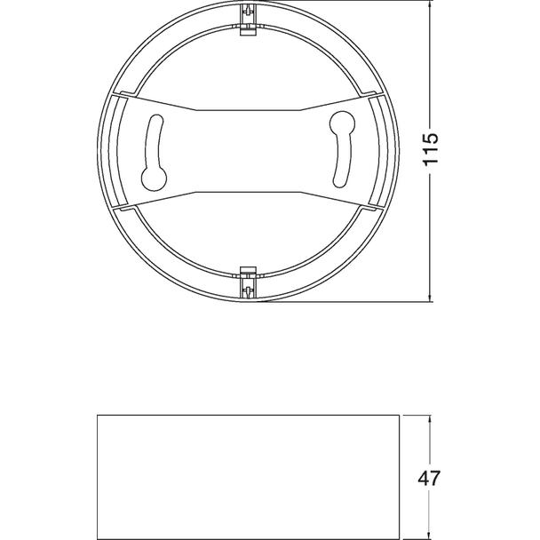 Ramka do oprawy DOWNLIGHT IP44 DN 115 WT
