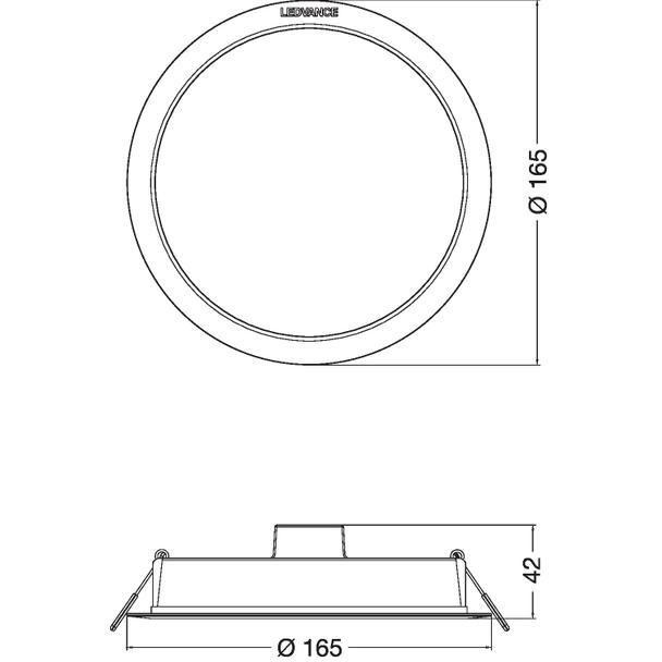 Oprawa DOWNLIGHT IP44 DN 165 13W 840 WT