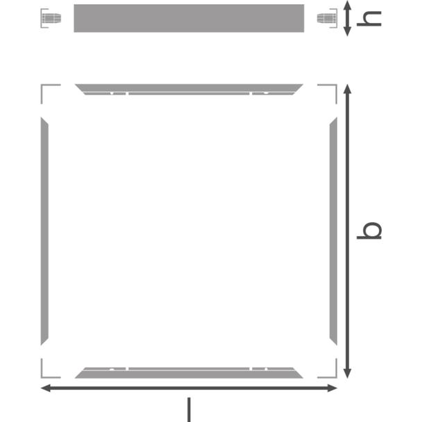 Ramka o wysokości 70mm do montażu powierzchniowego PANEL 625 SURFACE MOUNT KIT H70 VALUE
