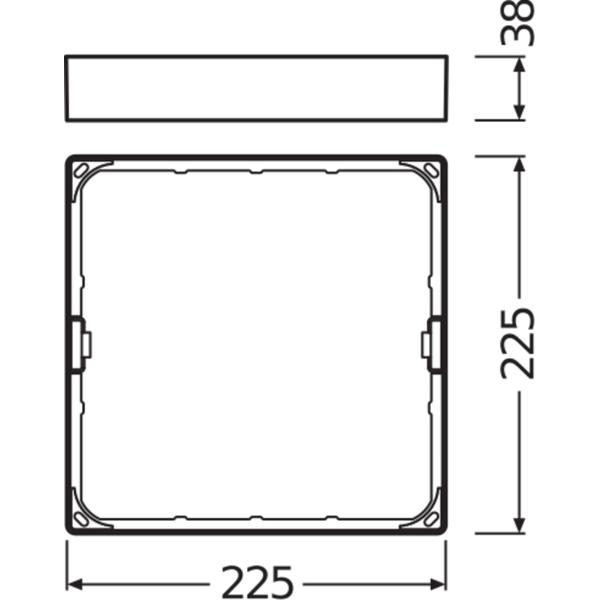 Ramka DOWNLIGHT SLIM FRAME SQUARE 210 WT
