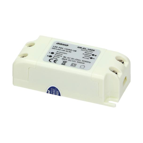 Zasilacz LED 12V DC 6W 0,5A IP20 OR-ZL-1609 ORNO