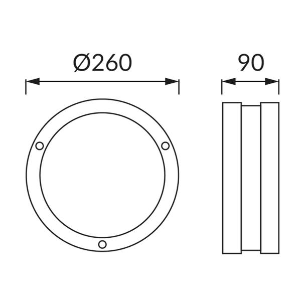 Oprawa hermetyczna SOLINA LED C 7,5W GREY 4000K 03836 IDEUS