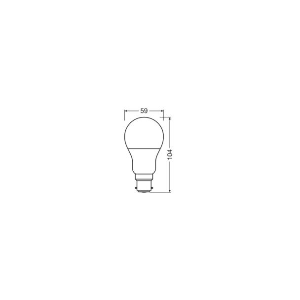 Lampa LED BASE Classic A60 8,5W/827 230V plastik B22D FS4 OSRAM
