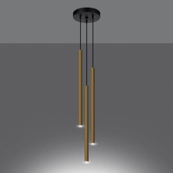 Sollux Lampa Wisząca PASTELO 3P złoty połysk SL.1197