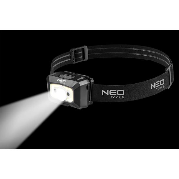 Latarka czołowa akumulatorowa USB 250 lm COB LED + czujnik ruchu NEO TOOLS GTX 99-073 GTX Poland