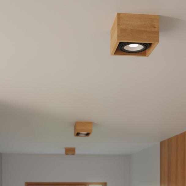 Sollux Plafon QUATRO 1 naturalne drewno SL.0915