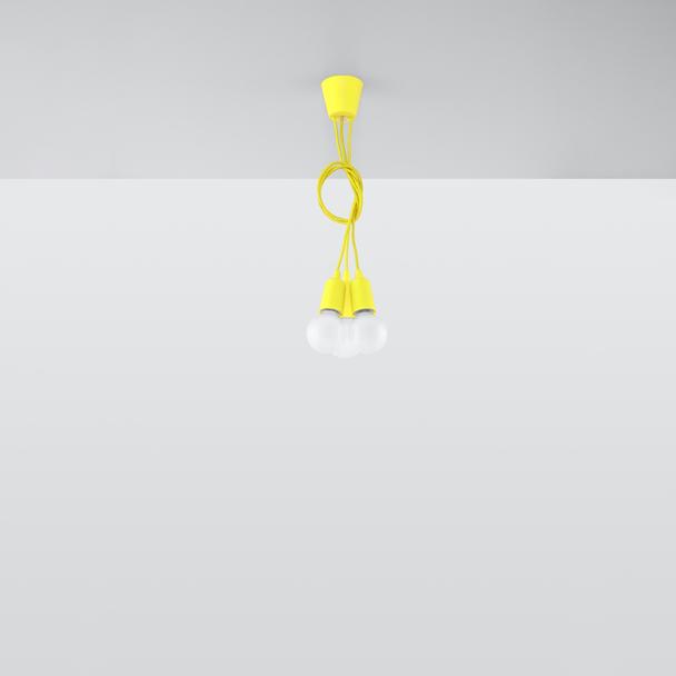 Sollux Lampa wisząca DIEGO 3 żółta SL.0579