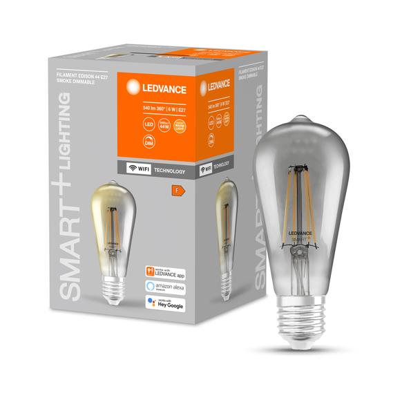 Lampa LED SMART+ WiFi CL Edison Smoke DIM 44  6W/825 E27