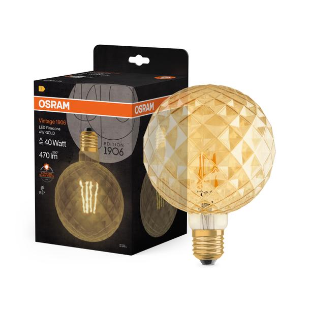 Lampa LED Vintage 1906 CL PINECONE Filament szkło przezroczyste GOLD 40 non-dim 4,5W 825 E27