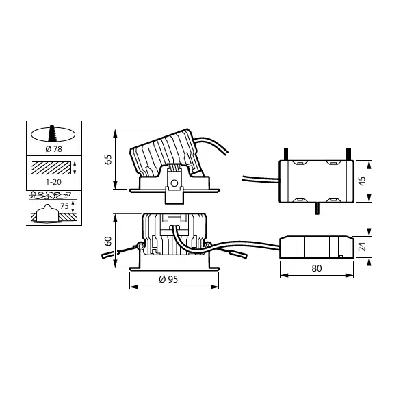 Oprawa sufitowa Downlight typu Spot LED 10,2W 900lm IP20/44 3000K barwa ciepła ściemnialna LED9-WB-/ 9,11402E+11 PHILIPS