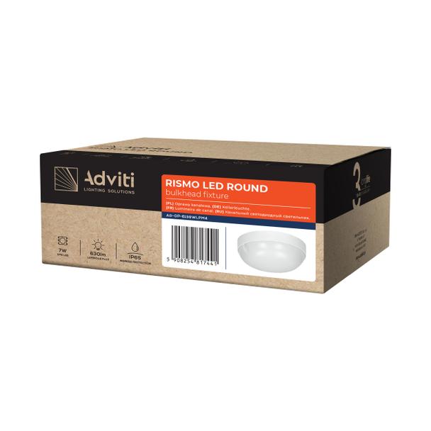 RISMO LED ROUND 7W oprawa kanałowa, 630lm, IP65, IK08, 4000K AD-OP-6159WLPM4 ORNO