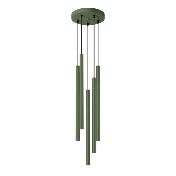 Sollux Lampa wisząca PASTELO 5P zielona oliwka SL.1522