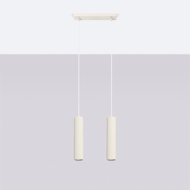 Sollux Lampa wisząca KARBON 2 beżowy SL.1593