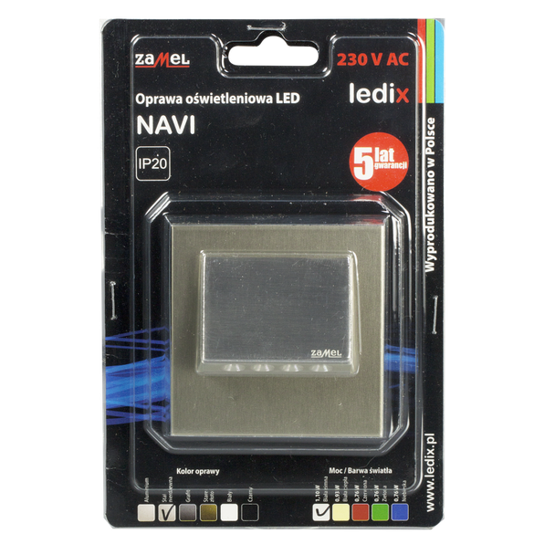 OPRAWA LED NAVI PT 230V AC STA BIAŁA CIEPŁA TYP: 11-221-22 LED11122122 LED11122122-WPL ZAMEL