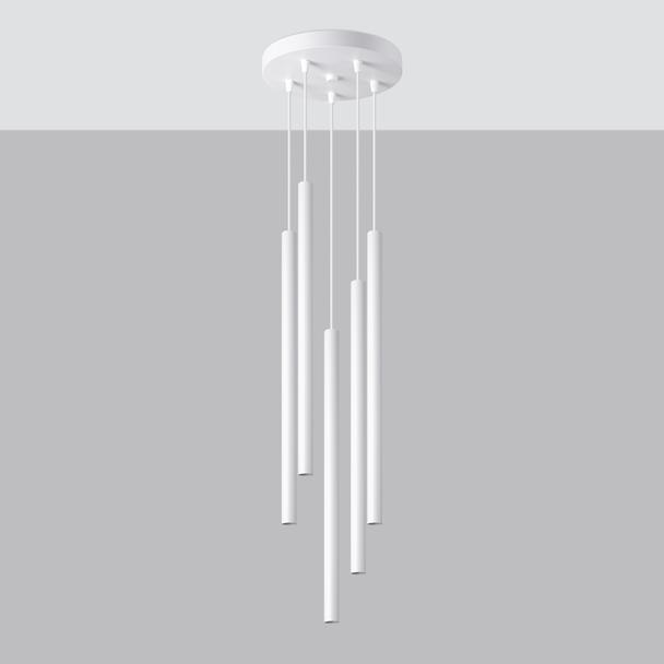 Sollux Lampa wisząca PASTELO 5P biała SL.1175