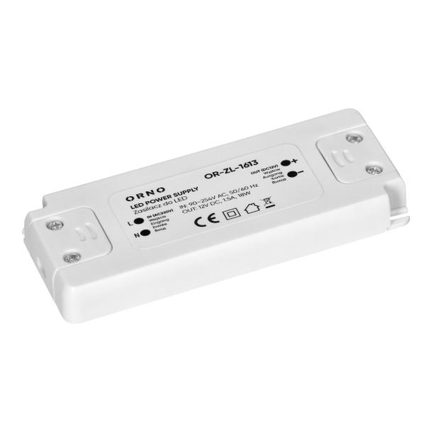 Zasilacz LED 12V DC 18W 1,5A IP20 OR-ZL-1613 ORNO