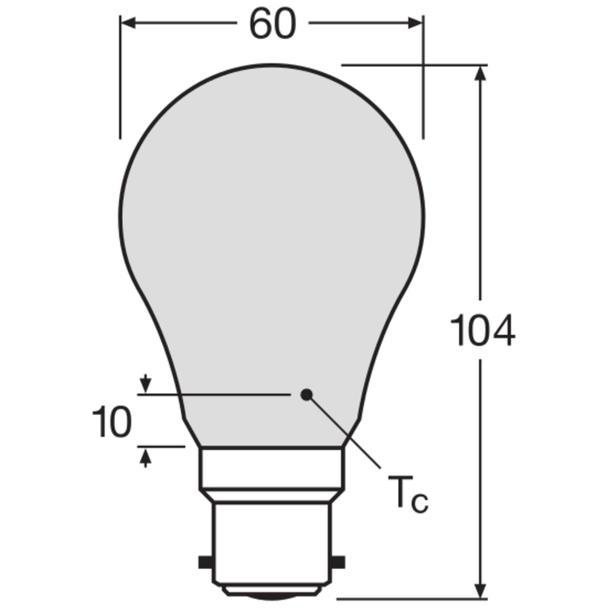 Lampa LED BASE Classic A60 6,5W/827 230V szkło matowe B22D FS3 OSRAM