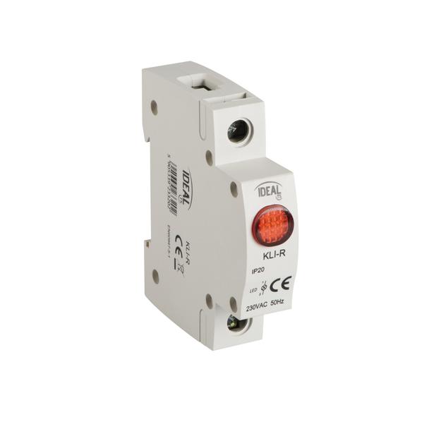 Wskaźnik napięcia Lampka modułowa LED 1-fazowa 1P czerwona KLI-R IDEAL 23320 KANLUX