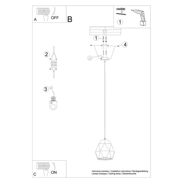 Sollux Lampa wisząca ceramiczna MINT SL.1251