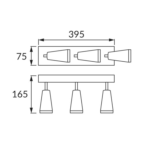 Oprawa dekoracyjna SANA GU10 3L WHITE 04145 IDEUS