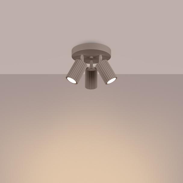 SOLLUX Plafon KARBON 3P taupe ; SL.1768
