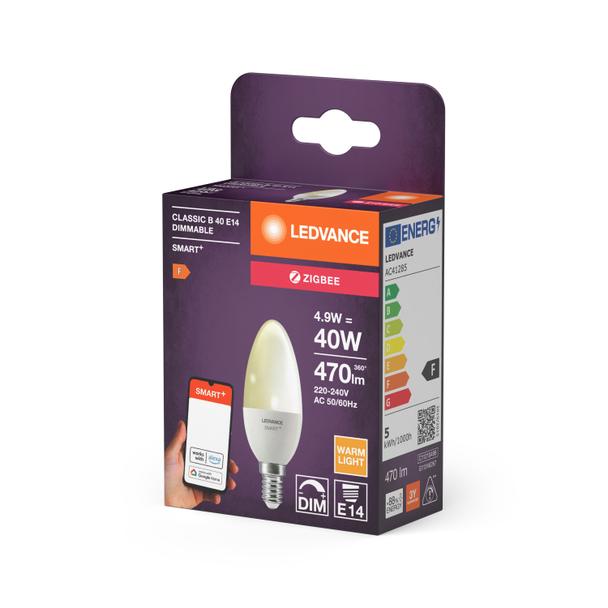 Lampa LED SMART+ ZB CL B Frosted DIM 40 yes 4,9W/ E14