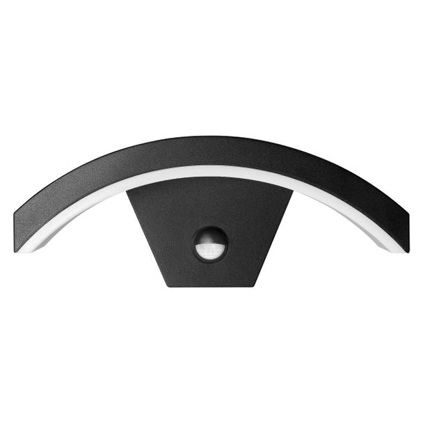 PILEA LED 9W, lampa ogrodowa z czujnikiem PIR, 700lm, IP54, 4000K, czarna AD-OP-6572BLPMR4 ORNO