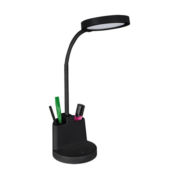 Lampka biurkowa z pojemnikiem czarna LED 8W 03824 IDEUS