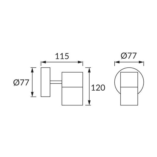 Oprawa hermetyczna GORDON GU10 BLACK 03936 IDEUS