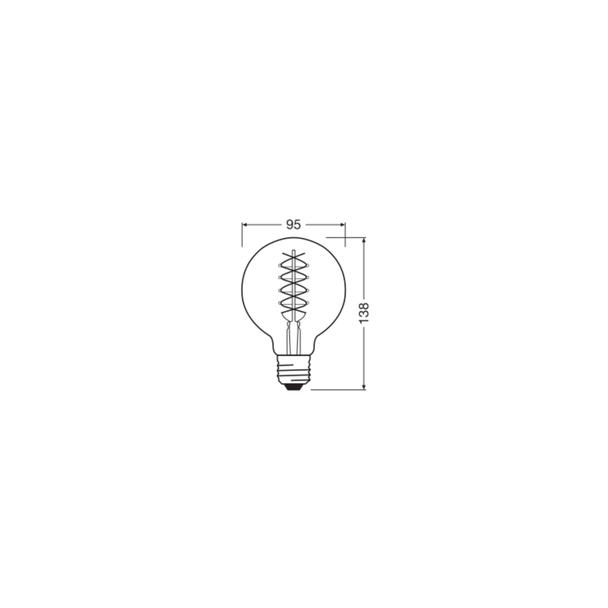 Lampa LED Vintage 1906 GOLD 95 dim 7W/822 230V szkło przezroczyste E27