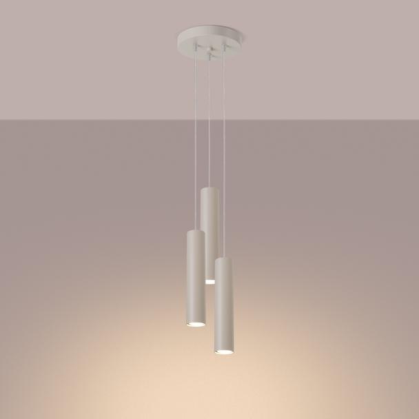 Sollux Lampa wisząca LAGOS 3P beżowa SL.1482
