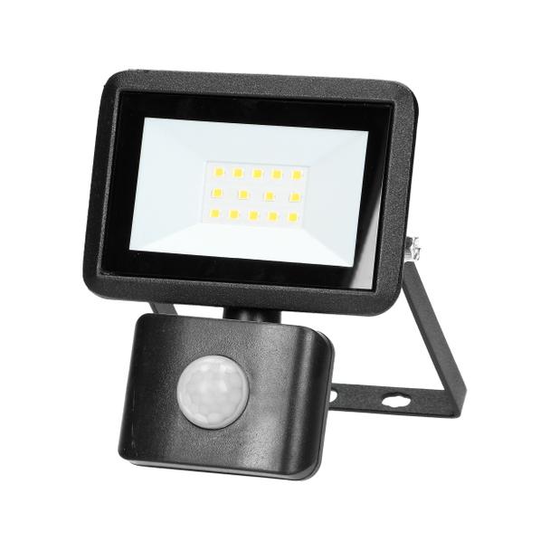 FARO S LED 10W naświetlacz z PIR, 800lm, IP44, 4000K, aluminium + szkło AD-NL-6252BLR4 ORNO