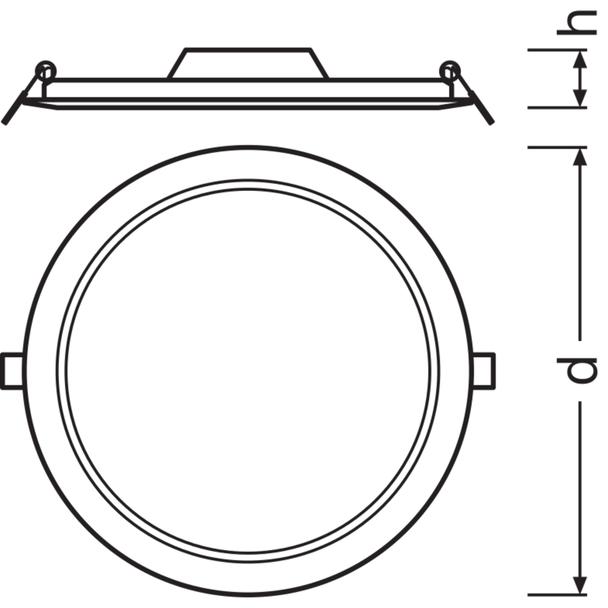 Oprawa DOWNLIGHT SLIM DN210 18W 6500K WT IP20